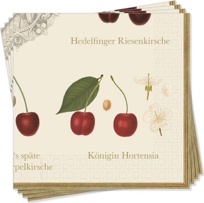 Napkins Cherries 33x33 cm
