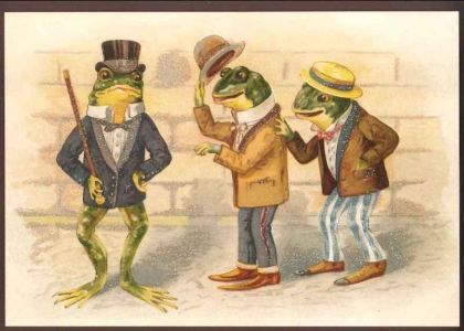 Card Children And dog in the sea, glitter 