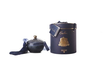ROUND ART DECO CANDLE - NAVY - EAU DE VIE 