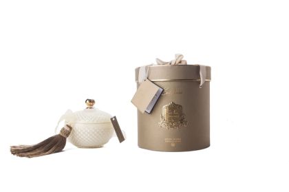 ROUND ART DECO CANDLE - CREAM - BLONDE VANILLA