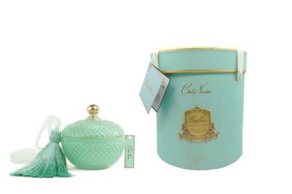 ROUND ART DECO CANDLE - TIFFANY BLUE - VERT ANIS 