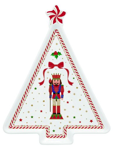 Dish in porcelain NUTCRACKER TWIST