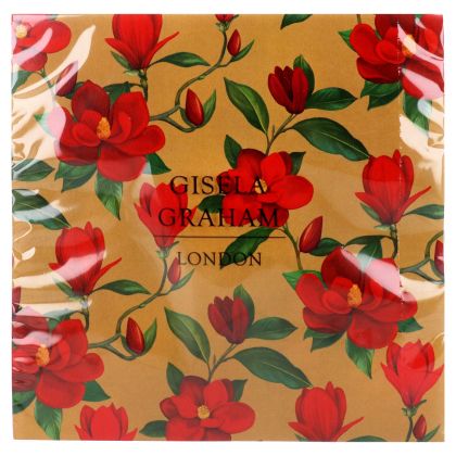 Pack/20 Paper Napkins 16cm Red Magnolia