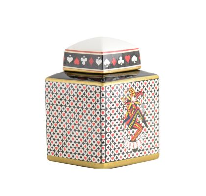 CANNISTER 'JOKER' MULTICOLOR CERAMIC 