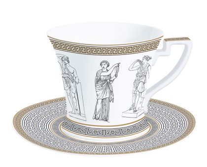 Porcelain breakfast cup & saucer in colour box