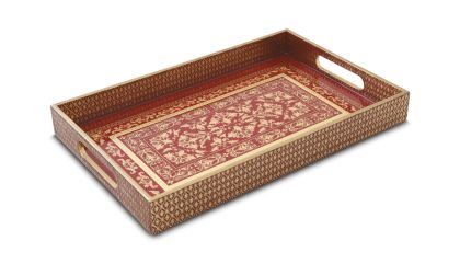 Square MDF tray 40x25,5x4,5 cm in c.b. BAROQUE