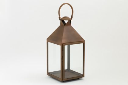 ELLIS, lantern, iron and glass, rust