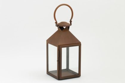 ELLIS, lantern, iron and glass, rust