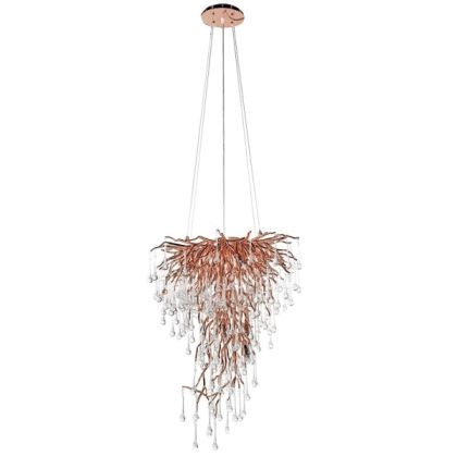 Rose Gold Droplet Chandelier