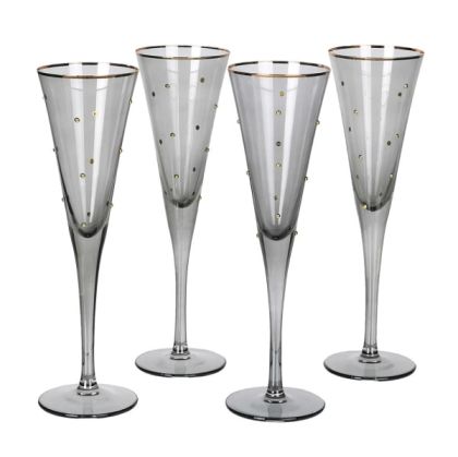 Smokey Gold Rim Flute