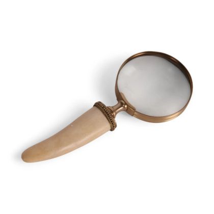 Magnifying Glass Bone 19 cm - Gold - Brass
