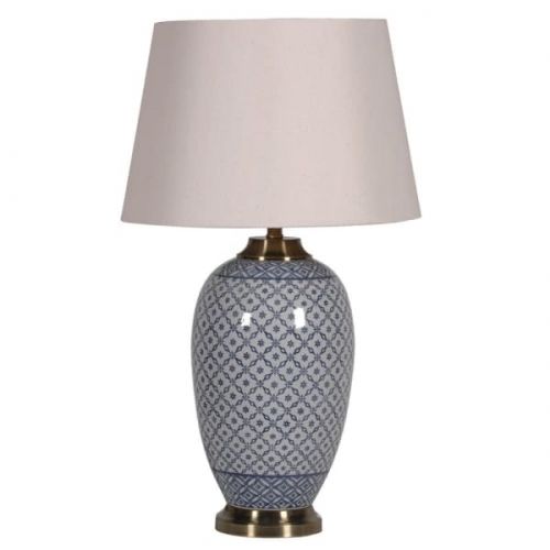 Lattice Patterned Jar Lamp with Shade