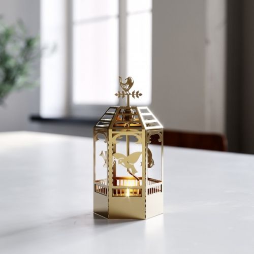 Pavillion, Tealight Holder in Gold