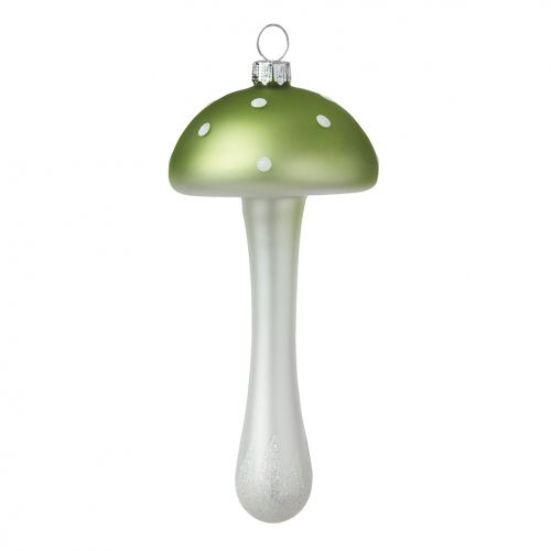 Xmas Ornament Mushroom High Green