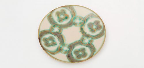 Plate, ceramic  turquoise