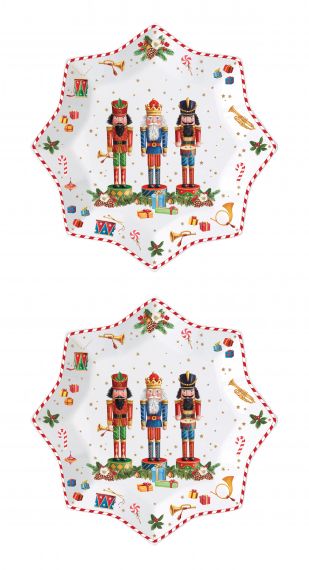 Set 2 porcelain dessert plates - VINTAGE NUTCRACKER