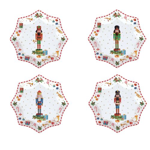 Set 4 porcelain dessert plates - VINTAGE NUTCRACKER