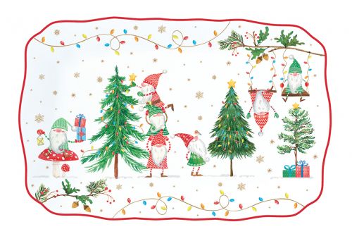 Porcelain serving platter  READY FOR CHRISTMAS