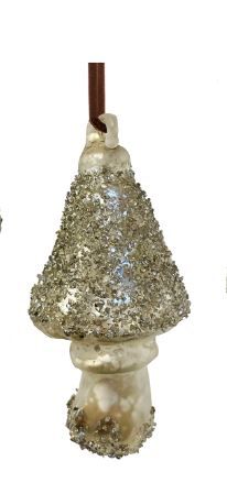 Glass mushroom mat silver