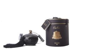 ROUND ART DECO CANDLE - BLACK & GOLD- QUEEN OF THE NIGHT