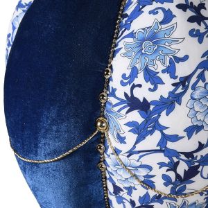 Dark Blue and White Hot Air Balloon