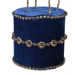 Dark Blue and White Hot Air Balloon