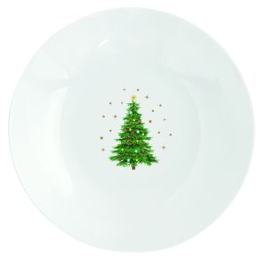 New Bone China coup shape side plate Ø 20,5 cm  FESTIVE TREES