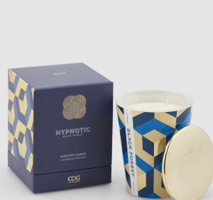 HYPNOTIC CANDLE W/LID H12  BLACK FOREST