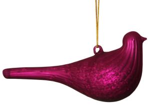 КОЛЕДНА ДЕКОРАЦИЯ  -  ВИОЛЕТОВО СТЪКЛЕНО ПИЛЕ 