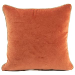 CUSHION COVER VELVET  BRICK