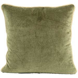 CUSHION COVER VELVET  KAKI