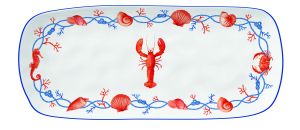 Porcelain serving platter  COTE DE MER