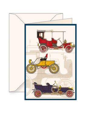 ПОЗДРАВИТЕЛНА КАРТИЧКА -  "AUTO D'EPOCA BLU"