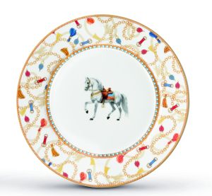 Porc.side plate Ø 19,5 cm. CHEVAL WHITE