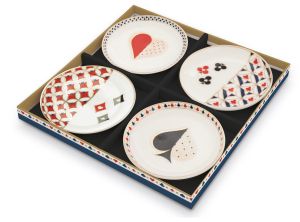 Set 4 porc.pocket emptier Ø 10 cm in gift box