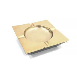 ROUND ASHTRAY BROWN/GOLD 