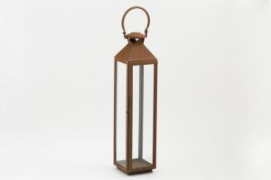 ELLIS, lantern, iron and glass, rust