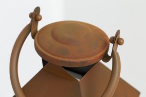 ELLIS, lantern, iron and glass, rust