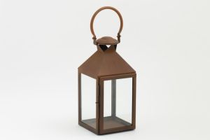 ELLIS, lantern, iron and glass, rust