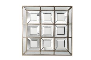 JAVIER, mirror, accent, border gold, square