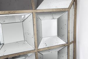 JAVIER, mirror, accent, border gold, square