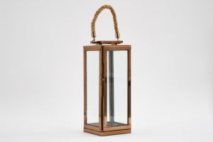 CRAIG, lantern, burnished brass and glass