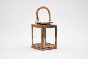 CRAIG, lantern, burnished brass and glass