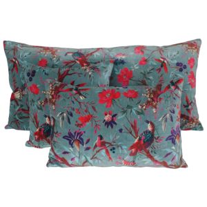CUSHION COVER VELVET BIRDY