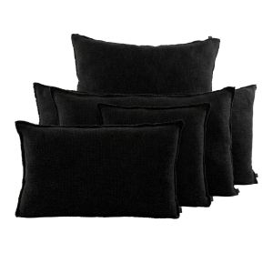 CALIFORNIA CUSHION NOIR LINEN VISCOSE 18X18 INCHES 