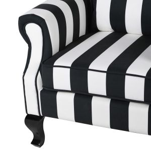 Black and White Stripe Armchair