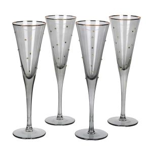 Smokey Gold Rim Flute