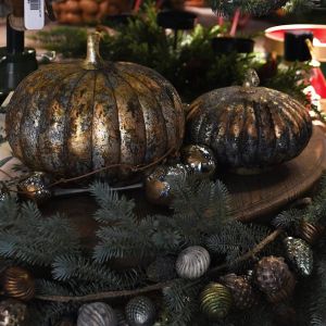 Patina Glass Pumpkin