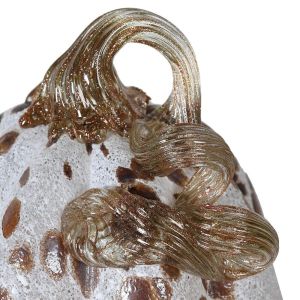 Brown Spotted Glass Pumpkn