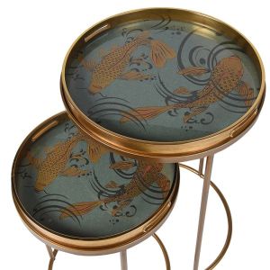 Golden Koi Tray Table